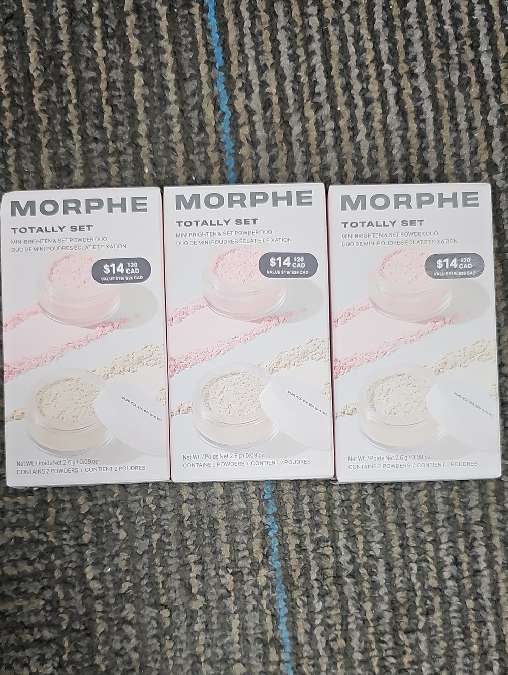 Morphe Totally Set Brighten & Set Powder Duo Bundle Qty 3 New in Boxes